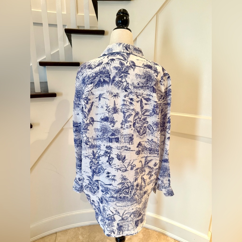 Joie Women's Linen Button Up Shirt or Swim Cover Up - Picture 8 of 9